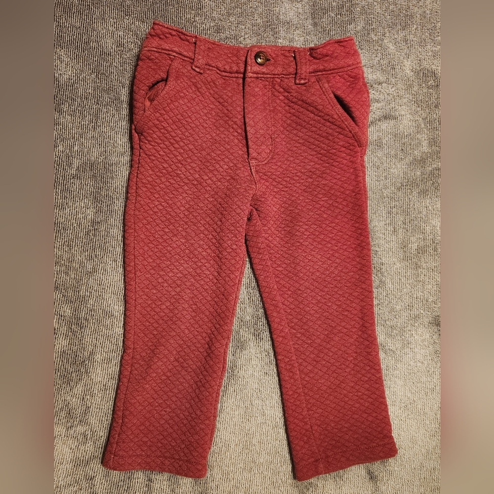 Cat & Jack Quilted Burgundy Pants Kids size 2T